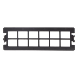 LINKEDPRO BY EPCOM LP-FO-D12 Placa Acopladora Vacia para Distribuidor de Fibra Optica LP-ODF-8024 Acepta 12 Acopladores SC Simplex o 12 Acopladores LC Duplex Color Negro