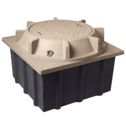 LINKEDPRO BY EPCOM LP-MMH-4X4X2 Registro Mini Manhole con Tapa de Concreto Polimerico 1.22 Metros x 1.22 Metros x 0.61 Metros (4 Pies x 4 Pies x 2 Pies) Resistencia 20 Toneladas Uso Vehicular Pesado