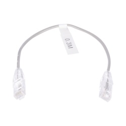 LINKEDPRO BY EPCOM LP-UT6-030-GY28 Cable de Parcheo Slim UTP Cat6 - 30 cm (11.81 Pulgadas) Gris Diametro Reducido (28 AWG)
