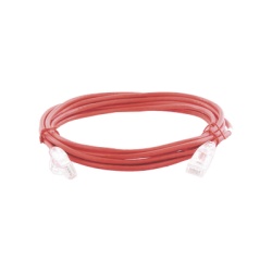 LINKEDPRO BY EPCOM LP-UT6A-300-RD28 Cable de Parcheo Slim UTP Cat6A - 3 Metros (9.84 Pies) Rojo Diametro Reducido (28 AWG)