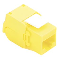 LINKEDPRO BY EPCOM LPKJ6ATTYE Modulo Jack Keystone Cat6A (Toolless) con Terminacion en Angulo 180 - Color Amarillo Compatible con Faceplate y Patchpanel Linkedpro