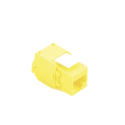 LINKEDPRO BY EPCOM LPKJ6ATTYE Modulo Jack Keystone Cat6A (Toolless) con Terminacion en Angulo 180 - Color Amarillo Compatible con Faceplate y Patchpanel Linkedpro