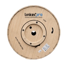 LINKEDPRO LP-ASU80-08C/4KM Carrete de 4 Kilómetros de Fibra Óptica Aérea Mini ADSS (ASU) G.652D, Monomodo de 8 Hilos, Exterior, Span 80, Loose Tube