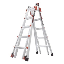 Little Giant Ladder Systems VELOCITYM22IA Escalera Multi-Posiciones de 6.7 m (22 ) para Suelos Inclinados o con Desniveles.