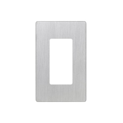 LUTRON ELECTRONICS CW1SS Placa de pared Claro de 1 espacio sin tornillos visibles acabado en acero inoxidable para atenuadores y controles Lutron Maestro Diva Skylark y control Pico
