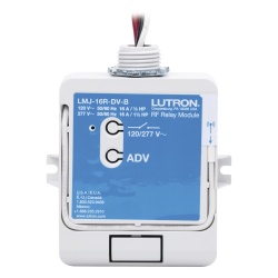 LUTRON ELECTRONICS LMJ16RDVB Modulo de rele de radiofrecuencia con tecnologia Softswitch conmuta hasta 16 A de proposito general 120/277 V apto para plenum compatible con RA2 Select RadioRA 2 y HomeWo