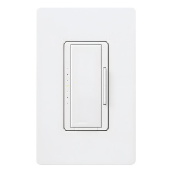 LUTRON ELECTRONICS MACL-153M-SW Atenuador de pared Maestro C·L para focos LED y CFL regulables 150 W LED/CFL o 600 W incandescente/halogeno unipolar 3 vias o multilocalizacion color Snow