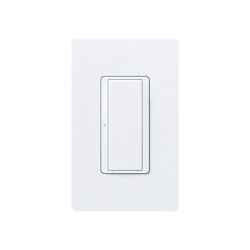 LUTRON ELECTRONICS MRF2S8SDVWH Interruptor inalambrico on/off Maestro Wireless de 8 A para iluminacion y ventiladores de 1/10 HP 120-277 V no requiere neutro compatible con hub Vive color blanco