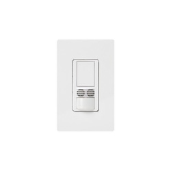 LUTRON ELECTRONICS MS-B102-WH (XCT) Apagador con sensor de presencia y PIR ultrasonico ideal para oficinas privadas y bano.