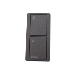 LUTRON ELECTRONICS PJ22BTMNL01 Control Pico inalambrico de 2 botones para encender y apagar iluminacion en sistemas Lutron como Caseta Wireless y RadioRA 2 color Midnight satinado