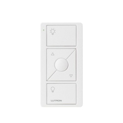 LUTRON ELECTRONICS PJ23BRLTSWL01 Control remoto inalambrico Pico de 3 botones con subir/bajar de intensidad para atenuadores Caseta y RA2