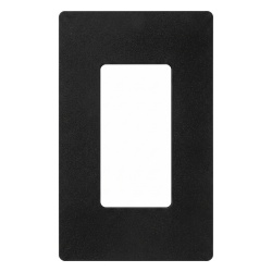 LUTRON ELECTRONICS SC1MN Placa de pared Satin Colors de 1 espacio sin tornillos visibles acabado satinado color Midnight para atenuadores e interruptores Lutron Maestro Diva Skylark y controles Pico