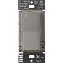 LUTRON RADIORA 3 RRSTANFCS Control de ventilador de techo táctil de 4 velocidades para un ventilador tipo paleta AC, con barra luminosa, sistema RadioRA 3