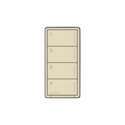 LUTRON RADIORA 3 RRSTHN4BSD Botonera de pared Sunnata con 4 botones de escena, retroiluminada, acabado Midnight, para RadioRA 3
