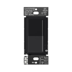 LUTRON RADIORA 3 RRSTPRONMN Atenuador de pared tactil Sunnata Pro LED+ con barra de luz 250 W LED o 500 W incandescente a 120 V requiere neutro color negro Midnight satinado para sistema RadioRA 3