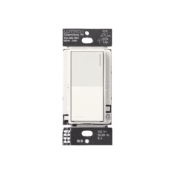 LUTRON RADIORA 3 RRSTRSSW Apagador auxiliar Sunnata de pared para control de 3 vias o escalera 120 V companero cableado del apagador principal del sistema RadioRA 3 color blanco mate (Snow)