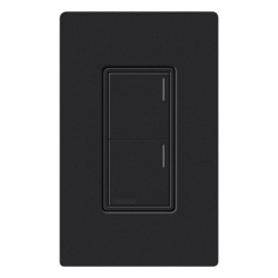 LUTRON RADIORA 3 RRSTW2BMN Teclado de pared Sunnata de 2 botones para escenas de luces persianas y ventiladores con barra luminosa ajustable acabado satinado color medianoche para el sistema RadioRA 3