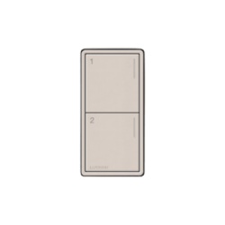 LUTRON RADIORA 3 RRSTW2BTP Botonera de Escenas / 2 Botones Programables / Retroiluminación LED / Grabado Personalizado / Caja de Pared Estándar