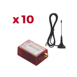 M2M SERVICES KIT10MN01 KIt de 10 Comunicadores de Alarma MN01LTEM con Antena 4GLTEM and 5G / Incluyen 2 Anos de Cobertura / Aplicacion Gratuita / Cero Configuracion / Compatible Honeywell/DSC/CROW/PIM