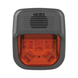 MACURCO - AERIONICS HS-R-HORN Sirena Estrobo Rojo Para Paneles y Detectores Macurco