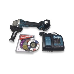 MAKITA DGA456STX3 Miniesmeril 115mm 4-1/2in 8.500 Rpm 1 Bateria 18V Li-ION de 5.0 Ah Cargador y 3 Discos.