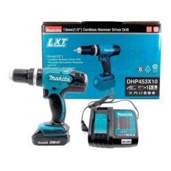 MAKITA DHP453X10 ROTOMART. ATORN. 1/2INV.V.R. 2 VEL. 0-400 0-1500 RPM LI-ION 1 BAT. 1.5AH. Y CARG C/ FRENO 18V