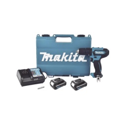 MAKITA HP-333-DWYE Taladro inalambrico Percutor de 12 V 3/8 de 0-450 0-1700 RPM incluye 2 bateria LI-ION de 1.5 AH Cargador y Maletin