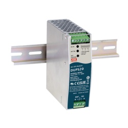 MEANWELL DUPS20 UPS PARA CD / 24VCD 20A / RIEL DIN / PARA BATERIAS DE 4 A 135 AH