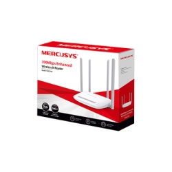 Mercusys MW325R Router Inalambrico N Mejorado / 2.4 GHz de 300 Mbps / 1 Puerto WAN 10/100 Mbps / 3 Puertos LAN 10/100 Mbps / 4 Antenas de 5 dBi