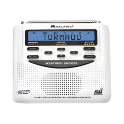 MIDLAND WR120DSP Radio de Alerta Meteorologica / 7 Canales NOAA / Tecnologia S.A.M.E. / Sirena 90 dB / Respaldo por Baterias AA / Certificacion Public Alert