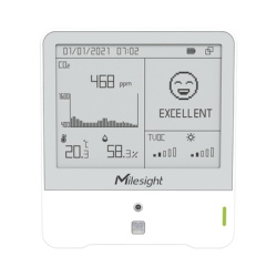 MILESIGHT AM307-915M Monitor Ambiental con Display para Temperatura Humedad y COa?? con LoRaWAN