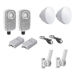 MIMOSA NETWORKS C6XPTPKIT2 Kit de 2 radios C6X con 2 antenas de (16 dBi) rango de frecuencia extendida (5.1 a 6.4 GHz) incluye inyector POE cable de alimentacion y 2 FLEXIMOUNT-XL para alineacion