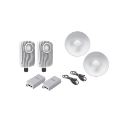 MIMOSA NETWORKS C6XPTPKIT4 Kit de 2 radios C6X con 2 antenas de (25 dBi) rango de frecuencia extendida (5.1 a 6.4 GHz) incluye inyector POE cable de alimentacion y 2 FLEXIMOUNT-XL para alineacion