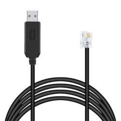 NEXMOSPHERE CA-9U9B Cable Serial / RJ-9 a USB / 200 cm (6.6 ft) / Negro / Conectores USB A y RJ9