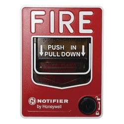 NOTIFIER NBG-12WL Estacion manual de pull inalambrica direccionable de doble accion con reset por llave malla SWIFT y protocolo FlashScan texto en ingles
