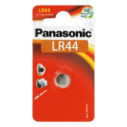 PANASONIC LR44PL Bateria Alcalina tipo LR44 (de boton) de 1.5 V 110 mAh