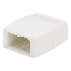 PANDUIT CBXQ2WH-A Caja de Montaje en Superficie Para 2 Modulos Mini-Com Color Blanco