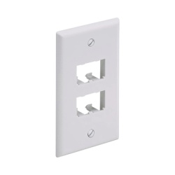 PANDUIT CFP4WH Placa de Pared Vertical Clasica Salida Para 4 Puertos Mini-Com Color Blanco