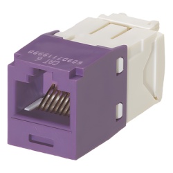 PANDUIT CJ688TGVL Conector Jack RJ45 Estilo TG Mini-Com Categoria 6 de 8 Posiciones y 8 Cables Color Violeta