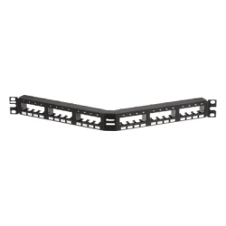 PANDUIT CPPA24FMWBLY Panel de Parcheo Modular / 24 Puertos / Diseño Angulado / 1U / 19 Pulgadas / Placas Frontales Extraíbles
