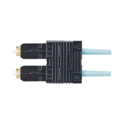 PANDUIT FSC2DMCXAQ Conector de Fibra Optica SC Duplex OptiCam Multimodo 50/125 OM3/OM4 Pre-pulido Color Aqua