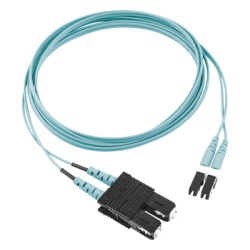 PANDUIT FX2ERLNSNSNM030 Jumper de Fibra Optica Multimodo 50/125 OM3 LC-SC Duplex OFNR (Riser) Color Aqua 30 Metros (98.43 Pies)