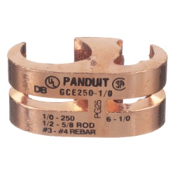 PANDUIT GCE250-250-Q Conector de Conexion a Tierra tipo "E" para Conductor 1/0 AWG STR ? 250 KCMIL (70?120mm²) MAIN y TAP
