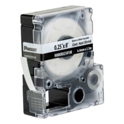 PANDUIT H000X025H1M Casete de Etiquetas de Poliolefina de Cinta Continua Tubo Termocontractil 6.4 mm (0.25 Pulgadas) de Ancho y 2.4 Metros (7.87 Pies) de Largo para Cables de Calibre 22-18 AWG Color B