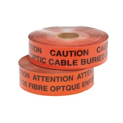 PANDUIT HTDU6R-E Cinta de peligro subterraneo Color rojo Material Aluminio 304.8m Leyenda: PRECAUCION: LINEA ELECTRICA ENTERRADA DEBAJO