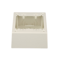 PANDUIT JBP2DIW Caja de Pared Superficial Doble con Divisor Opcional Uso Universal con Placas de Pared Color Blanco Mate
