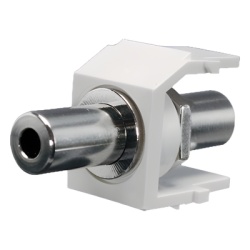 PANDUIT NK35MSCIW Modulo Acoplador Estereo de 3.5 mm (1/8 Pulgadas) Tipo Keystone de Paso Color Blanco Mate