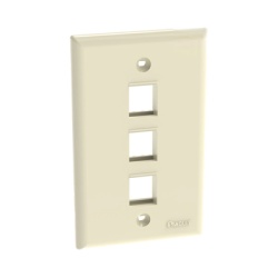 PANDUIT NK3FNEI Placa de Pared Vertical Salida Para 3 Puertos Keystone Color Marfil