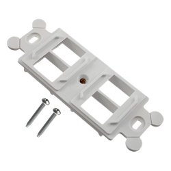 PANDUIT NK4106MFWH Marco de Modulo Duplex Para Placas Frontales Estandar NEMA 106 Acepta 4 Modulos Keystone Color Blanco