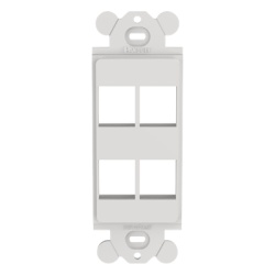 PANDUIT NK4RMFWH Marco de Modulo Duplex Para Placas Frontales Estandar GFCI Acepta 4 Modulos Keystone Color Blanco